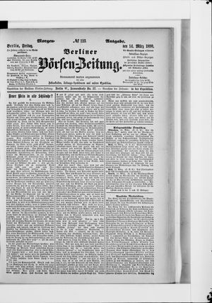 Berliner Börsen-Zeitung on Mar 14, 1890