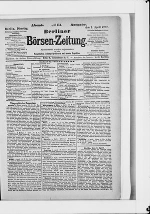 Berliner Börsen-Zeitung on Apr 1, 1890