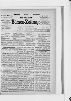 Berliner Börsen-Zeitung on Apr 2, 1890