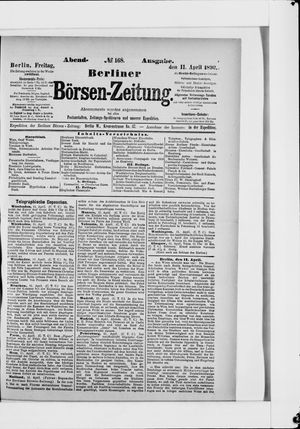 Berliner Börsen-Zeitung vom 11.04.1890