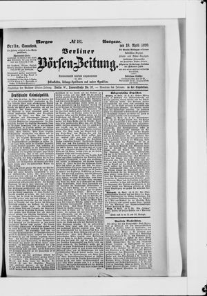 Berliner Börsen-Zeitung on Apr 19, 1890