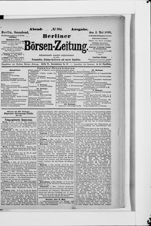 Berliner Börsen-Zeitung on May 3, 1890