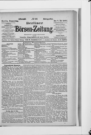 Berliner Börsen-Zeitung vom 08.05.1890