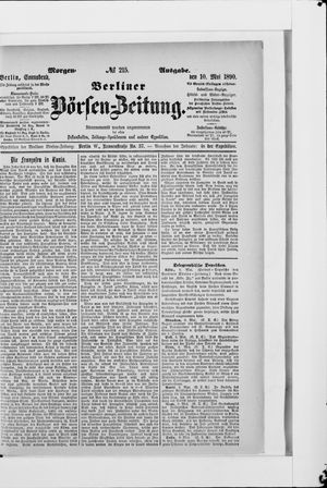 Berliner Börsen-Zeitung on May 10, 1890