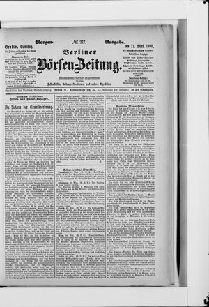 Berliner Börsen-Zeitung vom 11.05.1890