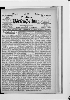 Berliner Börsen-Zeitung vom 17.05.1890