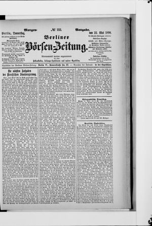Berliner Börsen-Zeitung on May 22, 1890