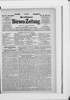 Berliner Börsen-Zeitung on May 24, 1890