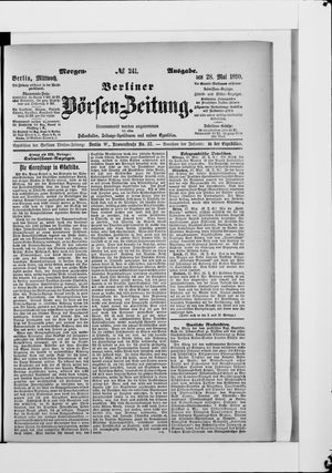 Berliner Börsen-Zeitung on May 28, 1890