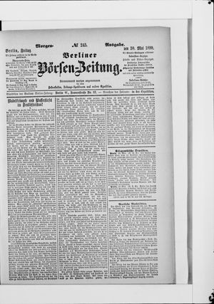 Berliner Börsen-Zeitung vom 30.05.1890