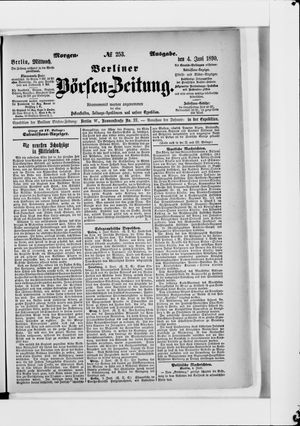 Berliner Börsen-Zeitung on Jun 4, 1890