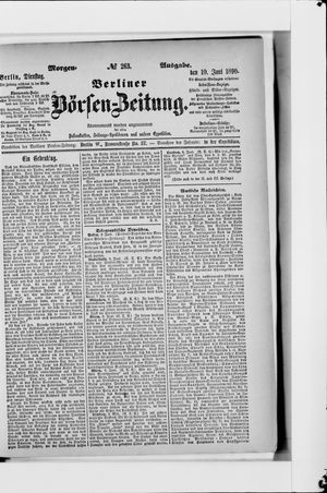 Berliner Börsen-Zeitung vom 10.06.1890