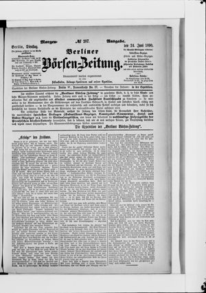 Berliner Börsen-Zeitung on Jun 24, 1890