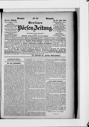Berliner Börsen-Zeitung vom 25.06.1890