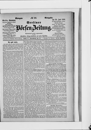 Berliner Börsen-Zeitung vom 28.06.1890