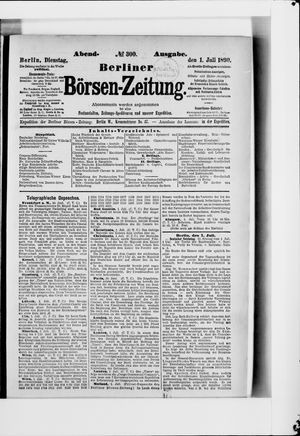 Berliner Börsen-Zeitung vom 01.07.1890