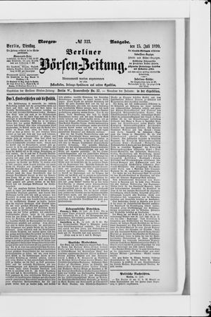 Berliner Börsen-Zeitung vom 15.07.1890