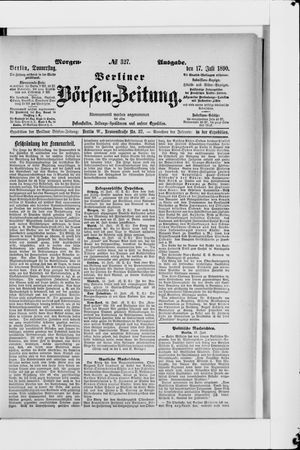Berliner Börsen-Zeitung vom 17.07.1890