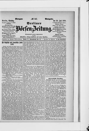 Berliner Börsen-Zeitung vom 29.07.1890