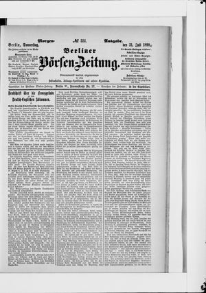 Berliner Börsen-Zeitung vom 31.07.1890