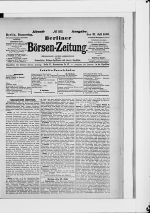 Berliner Börsen-Zeitung vom 31.07.1890