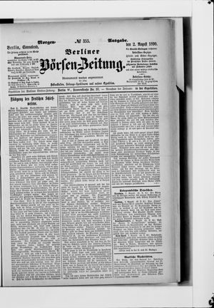 Berliner Börsen-Zeitung vom 01.08.1890