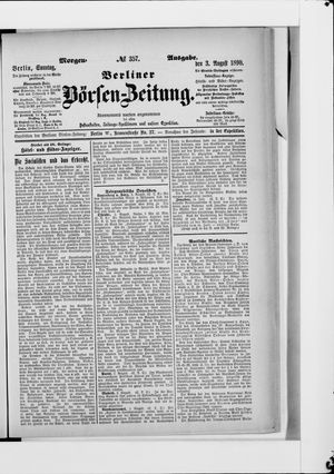Berliner Börsen-Zeitung vom 03.08.1890