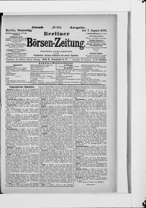 Berliner Börsen-Zeitung vom 07.08.1890