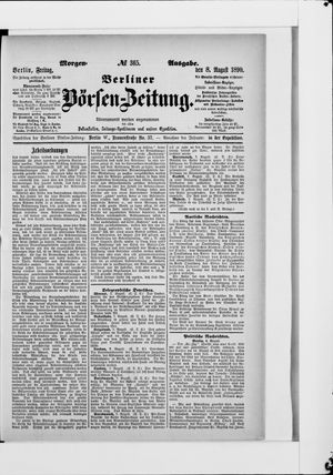 Berliner Börsen-Zeitung vom 08.08.1890