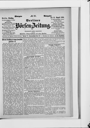 Berliner Börsen-Zeitung vom 12.08.1890