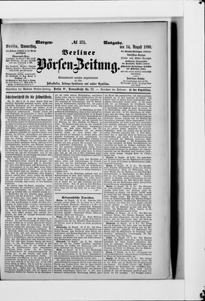 Berliner Börsen-Zeitung vom 14.08.1890