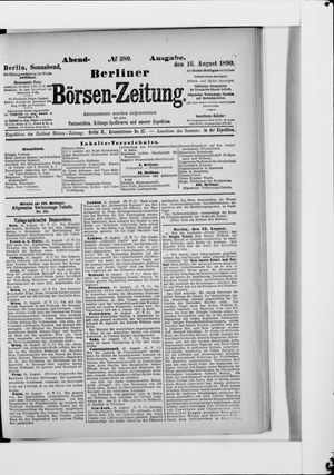 Berliner Börsen-Zeitung vom 16.08.1890