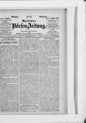 Berliner Börsen-Zeitung vom 17.08.1890