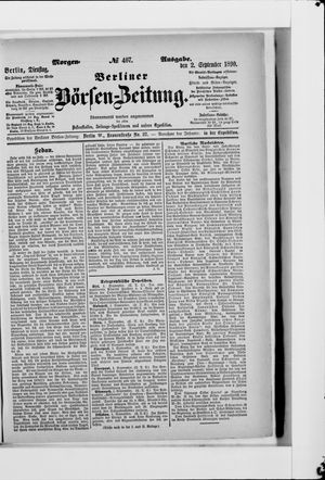 Berliner Börsen-Zeitung vom 02.09.1890