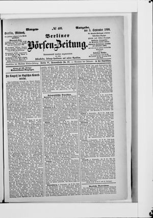 Berliner Börsen-Zeitung vom 03.09.1890