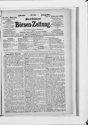 Berliner Börsen-Zeitung vom 03.09.1890