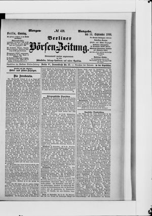 Berliner Börsen-Zeitung vom 14.09.1890