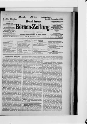 Berliner Börsen-Zeitung vom 23.09.1890
