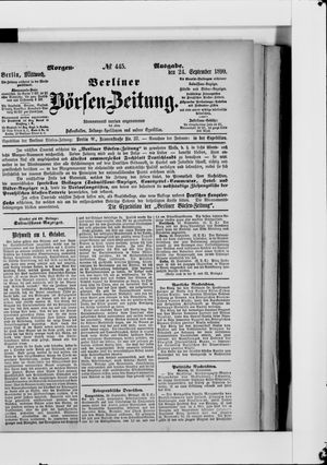 Berliner Börsen-Zeitung on Sep 24, 1890