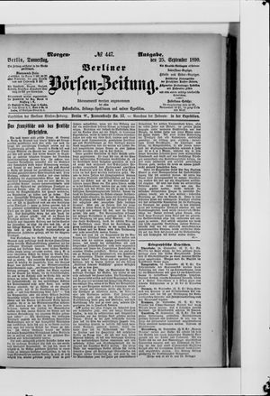 Berliner Börsen-Zeitung vom 25.09.1890