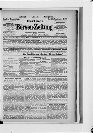 Berliner Börsen-Zeitung vom 25.09.1890