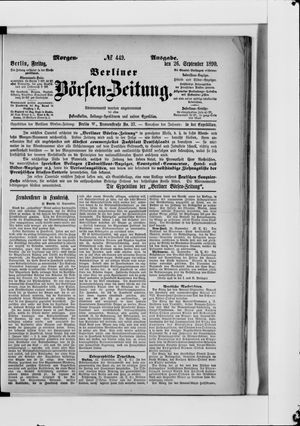 Berliner Börsen-Zeitung on Sep 26, 1890