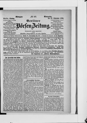 Berliner Börsen-Zeitung on Sep 28, 1890