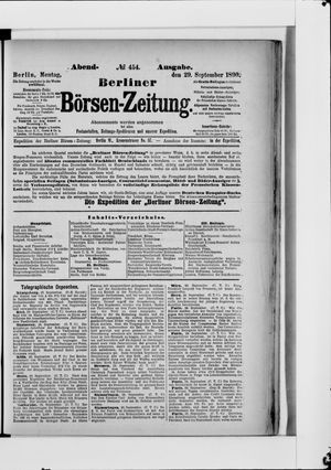 Berliner Börsen-Zeitung vom 29.09.1890
