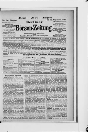 Berliner Börsen-Zeitung vom 30.09.1890