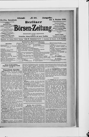 Berliner Börsen-Zeitung vom 04.10.1890