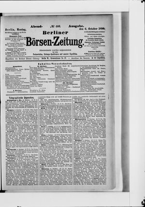 Berliner Börsen-Zeitung vom 06.10.1890