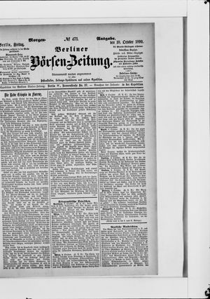 Berliner Börsen-Zeitung vom 10.10.1890
