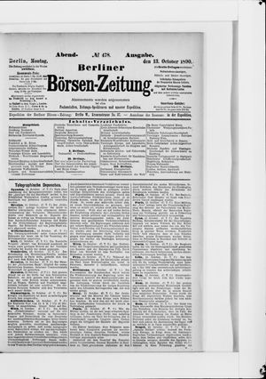 Berliner Börsen-Zeitung vom 13.10.1890