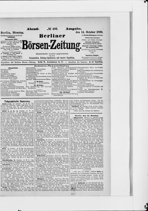 Berliner Börsen-Zeitung vom 14.10.1890
